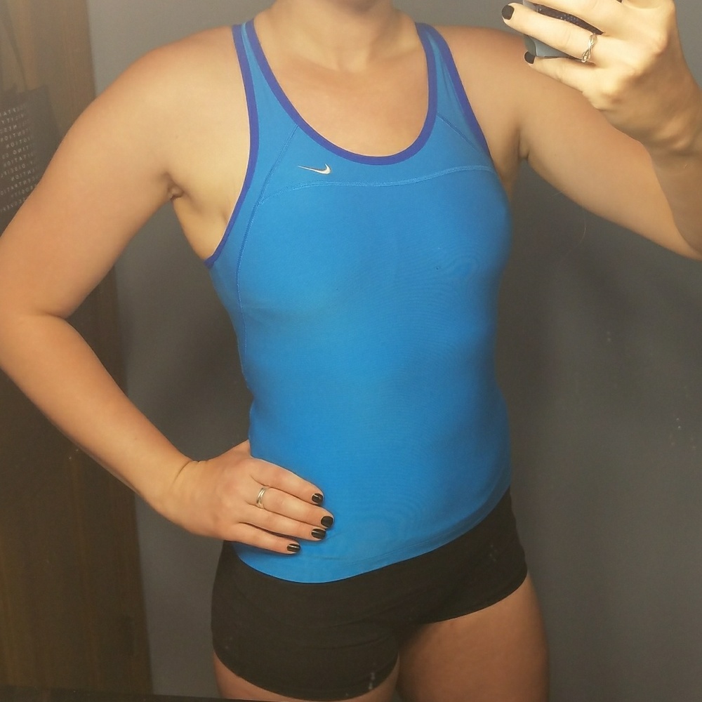 Blue Nike Dri-fit Racerback Athletic Top Medium